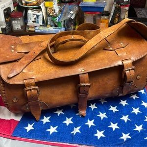 Chiapas leather duffel bag & shoulder medium
